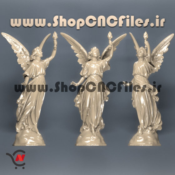 طرح رایگان سه بعدی مجسمه فرشته برای پرینتر سه بعدی سی ان سی پرینتر سه بعدی