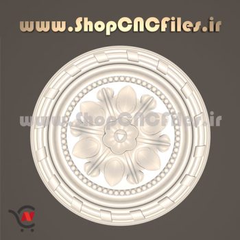 مدل سه بعدی گل گرد سی ان سی سنگ
