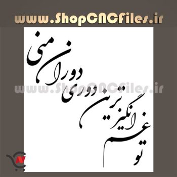 وکتور شعر سنگ مزار تو غم انگیز ترین دوری دوران منی